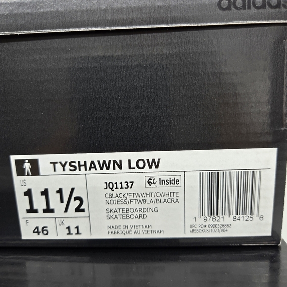 New adidas Tyshawn Low \'Core Black Cloud White\' JQ1137 Men\'s Shoes Size 11.5 main image 6